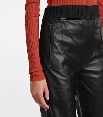 High-rise wide-leg leather pants | Dodo Bar Or