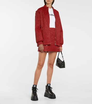 Gesteppter High-Rise-Minirock | Miu Miu