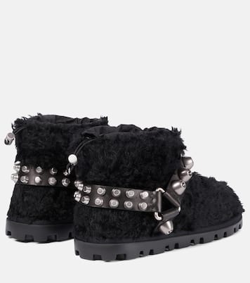Verzierte Ankle Boots aus Shearling | Miu Miu