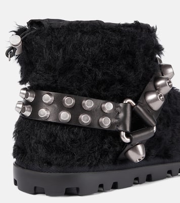Verzierte Ankle Boots aus Shearling | Miu Miu