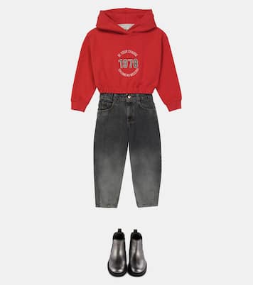 Verzierter Hoodie aus Baumwolle | Brunello Cucinelli Kids