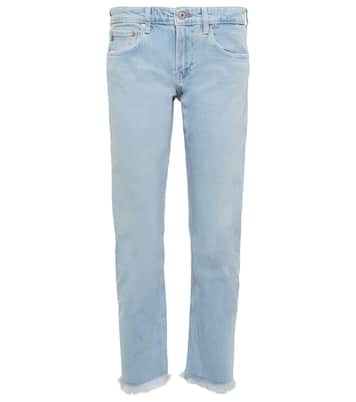 Jeans Girlfriend de tiro medio cropped | AG Jeans