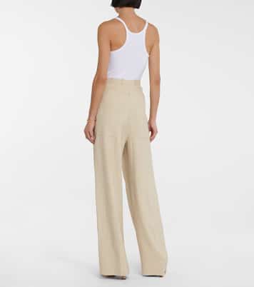 بنطلون بأرجل واسعة Gabardine | Toteme