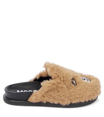 Mules en shearling synthétique | Moschino Kids