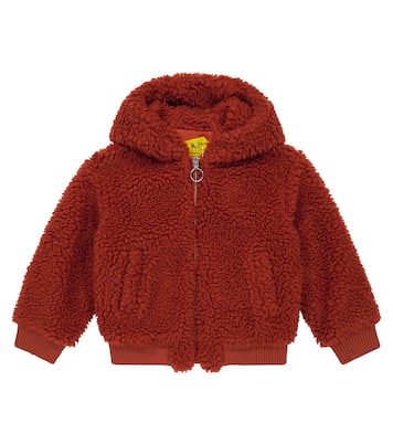 Logo faux shearling hoodie | Off-White Kids