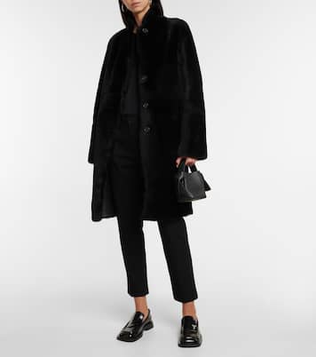 Manteau réversible Britany en cuir et shearling | Joseph
