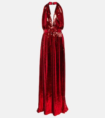 Halterneck sequined corsage gown | Rodarte