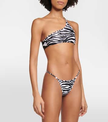 Printed one-shoulder bikini | The Attico