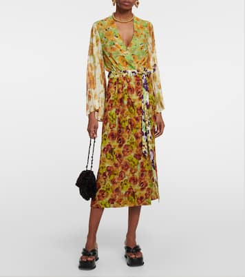 Wickelkleid aus Georgette | Dries Van Noten