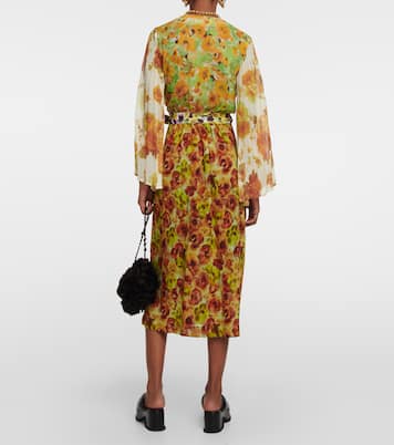 Wickelkleid aus Georgette | Dries Van Noten