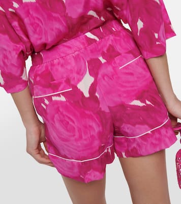 Shorts in seta con stampa | Valentino