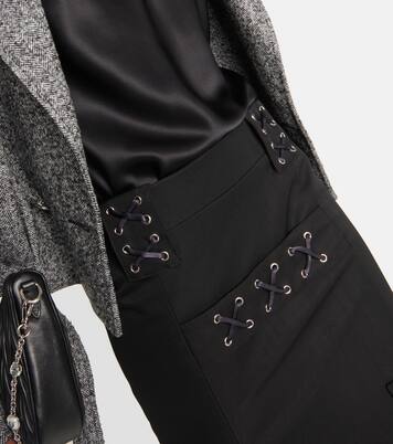 Jupe midi à taille basse à ornements | Alessandra Rich