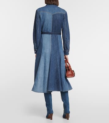 Abito midi di jeans patchwork | Chloé