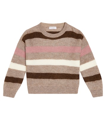 Mohair-blend striped sweater | Brunello Cucinelli Kids