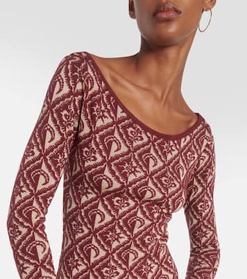Moon Diamant jacquard wool-blend minidress | Marine Serre