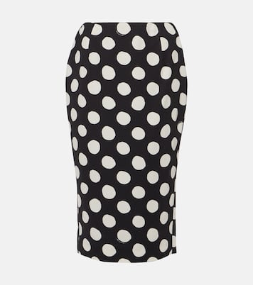 Falda midi de cady con lunares | Marni