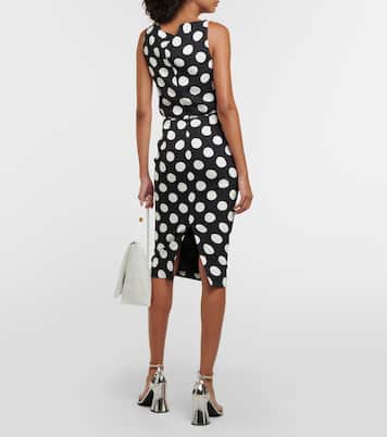 Falda midi de cady con lunares | Marni