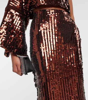 Jupe longue Ariel à sequins | Taller Marmo