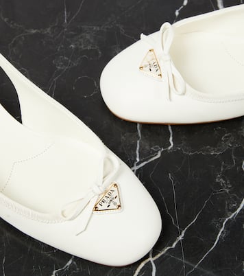 Slingback-Pumps 35 aus Leder | Prada