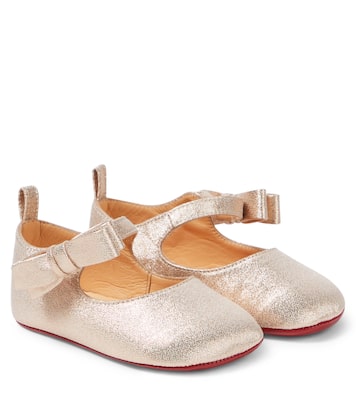 Ballerines Lou Babe en cuir métallisé | Christian Louboutin Kids