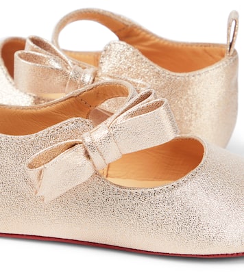 Ballerines Lou Babe en cuir métallisé | Christian Louboutin Kids