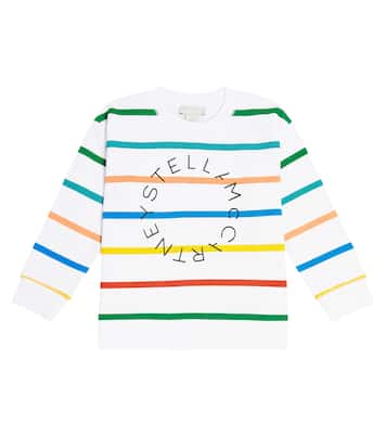 Felpa in jersey di cotone a righe | Stella McCartney Kids