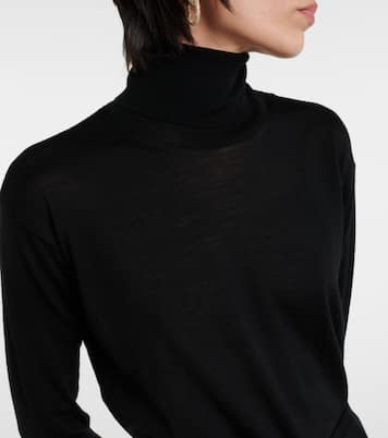 Belted virgin wool turtleneck sweater | Valentino