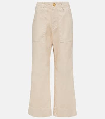 Pantaloni cropped a gamba larga Mya in cotone | Velvet