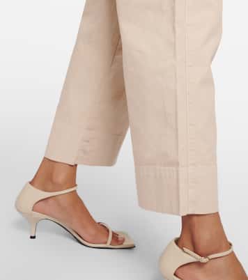 Pantaloni cropped a gamba larga Mya in cotone | Velvet