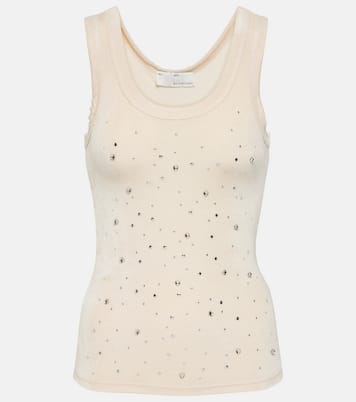 Beaded jersey tank top | Xu Zhi