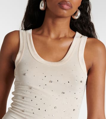 Beaded jersey tank top | Xu Zhi