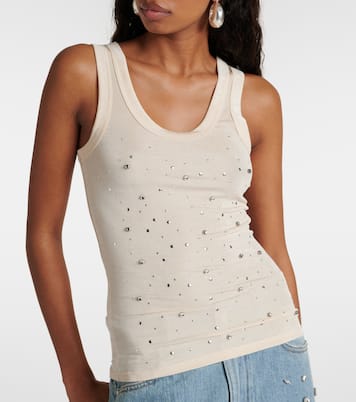 Beaded jersey tank top | Xu Zhi