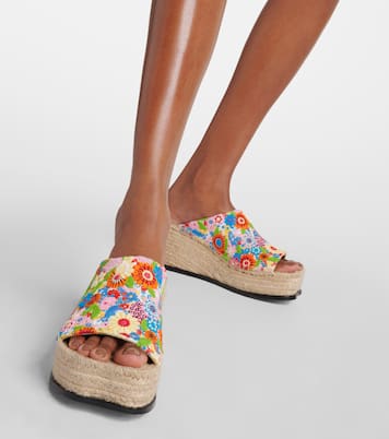 Paula's Ibiza Petal 80 espadrille wedges  | Loewe
