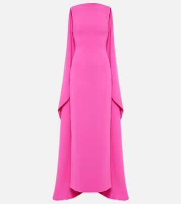 Kaila caped crêpe gown | Solace London