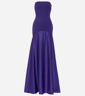 Off-Shoulder-Robe Alessandra aus Satin | Solace London