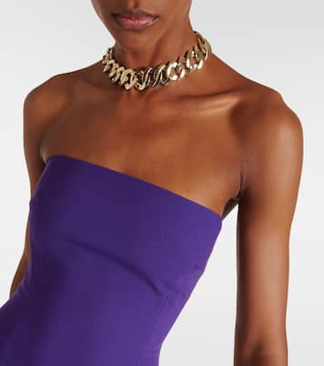 Off-Shoulder-Robe Alessandra aus Satin | Solace London