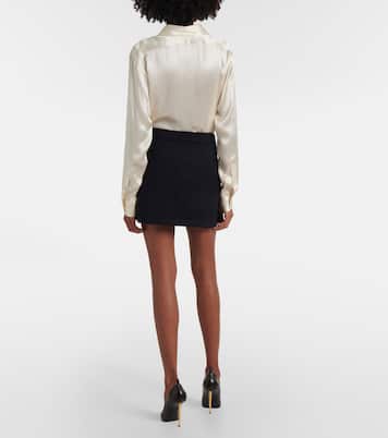Minifalda plisada de lana y cachemir | Tom Ford