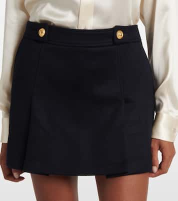 Minifalda plisada de lana y cachemir | Tom Ford