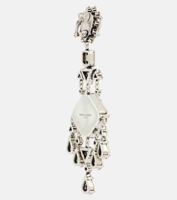 Orecchini a clip con cristalli | Saint Laurent