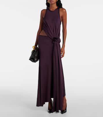 Abito asimmetrico in jersey con cut-out | Victoria Beckham