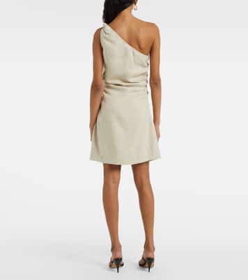 Poet one-shoulder linen minidress | Faithfull