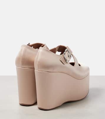 Ballerine 110 in raso con platform | Alaïa