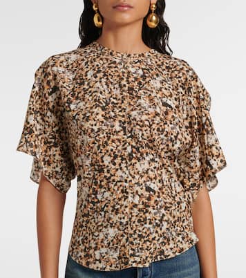 Blouse Karlita imprimée en soie mélangée | Isabel Marant