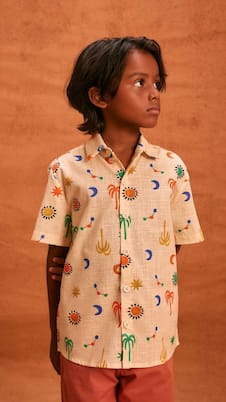 Camicia in cotone con stampa | Fábula