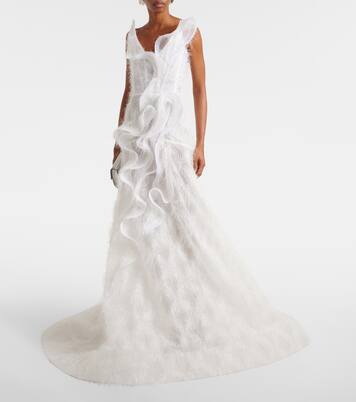 Bridal - Abito lungo Enamour in misto seta | Maticevski