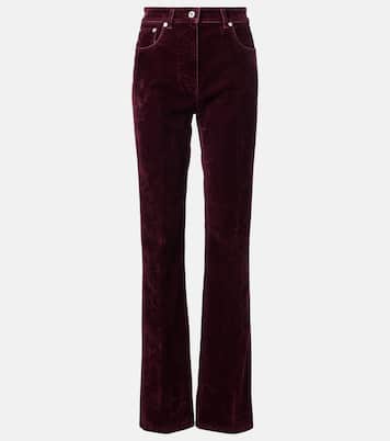 Pantaloni regular in velluto a vita media | Ferragamo