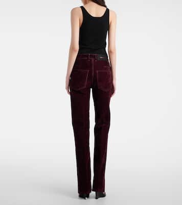 Pantaloni regular in velluto a vita media | Ferragamo