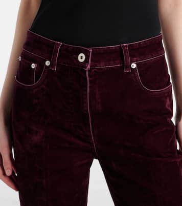Pantaloni regular in velluto a vita media | Ferragamo
