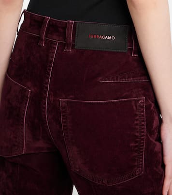 Pantaloni regular in velluto a vita media | Ferragamo