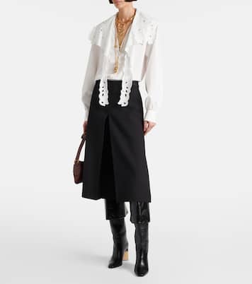 Wool crêpe culottes | Chloé